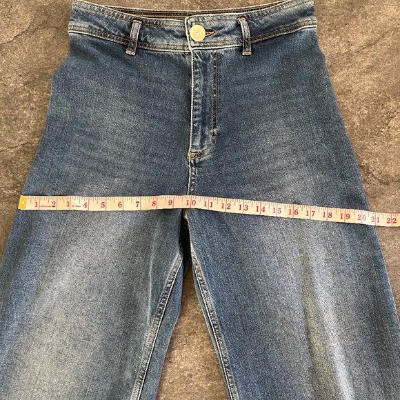 Zara soft (S) wide-leg jeans, with stretch, EUC. - Picture 9 of 14